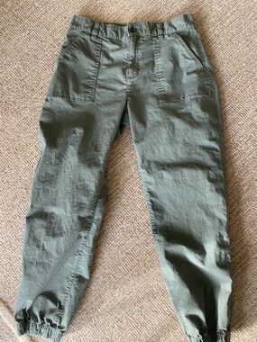 Eddie Bauer Olive Green Utility Cargo Pant with Elastic Cuff